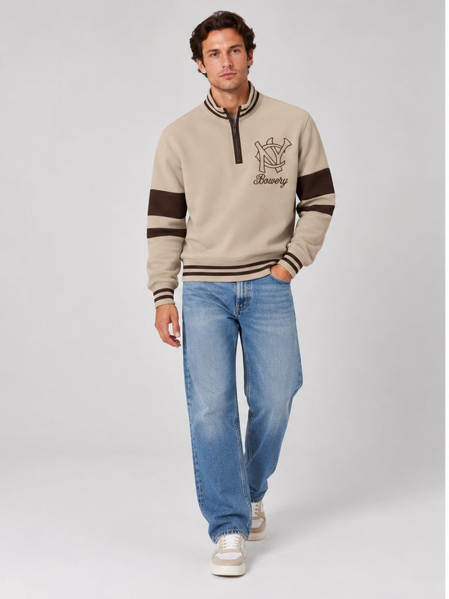 NYC BOWERY HALF ZIP SWEAT - Bowery NYC