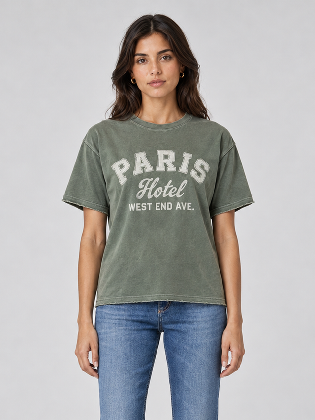 PARIS HOTEL T-SHIRT - VINTAGE JERSEY - Bowery NYC