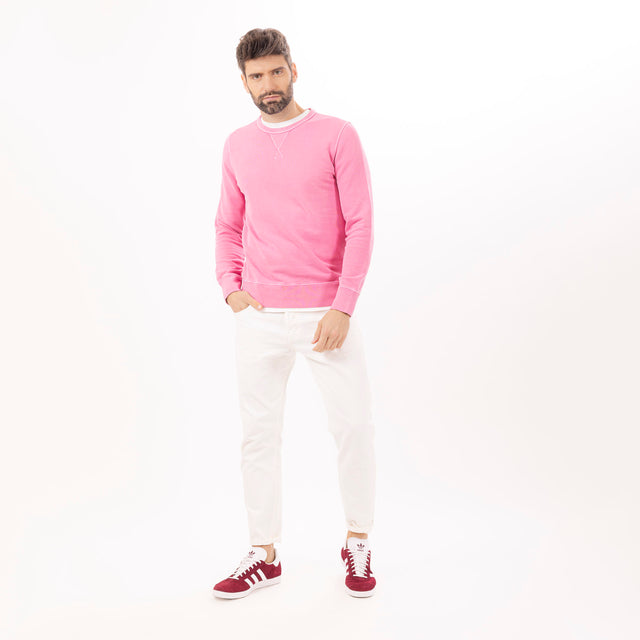 MAN'S ESSENTIAL CREWNECK COMBED FLEECE - GARMENT DYED - Bowery NYC