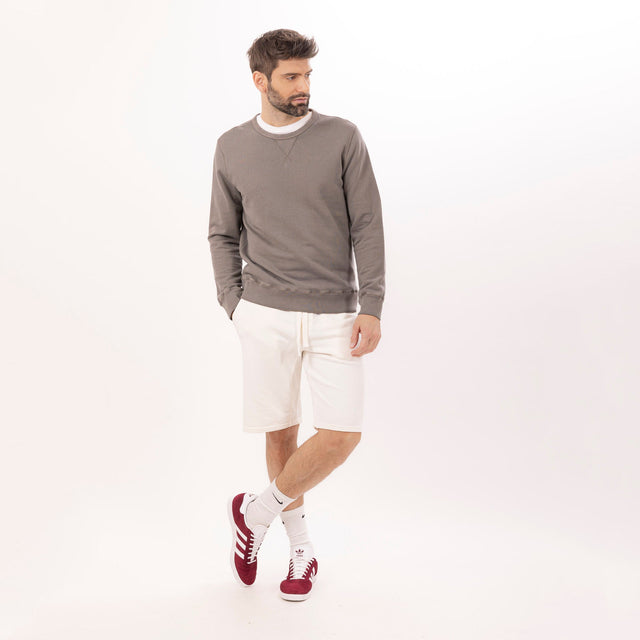 MAN'S ESSENTIAL CREWNECK COMBED FLEECE - GARMENT DYED - Bowery NYC