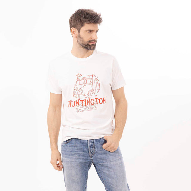 MAN'S "HUNTINGTON" CREWNECK SHORT SLEEVE T-SHIRT - VINTAGE JERSEY