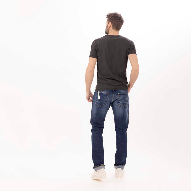 MAN'S "NEW YORK CITY" CREWNECK SHORT SLEEVE T-SHIRT - SLUB JERSEY - Bowery NYC