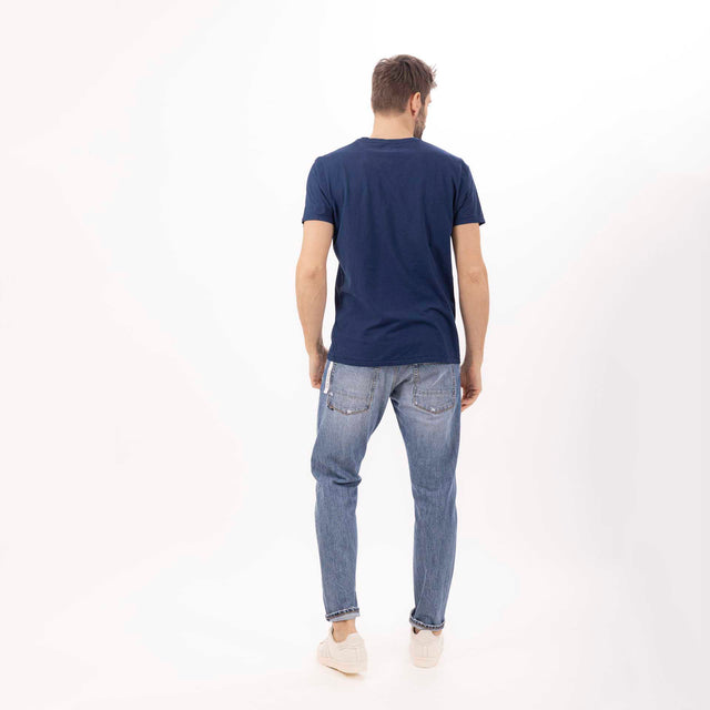 MAN'S "SMALL LA" CREWNECK SHORT SLEEVE T-SHIRT - SLUB JERSEY