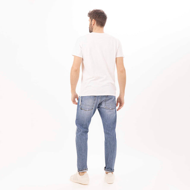 MAN'S "THRILLING" CREWNECK SHORT SLEEVE T-SHIRT - SLUB JERSEY - Bowery NYC