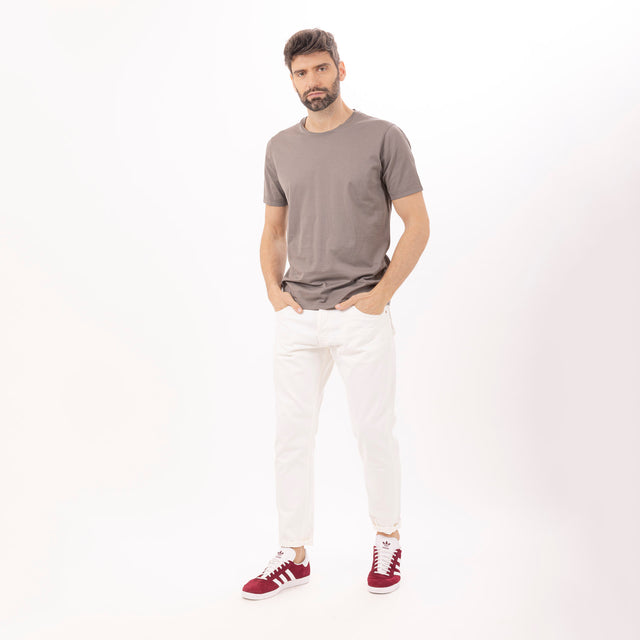 MAN'S ESSENTIAL CREWNECK SHORT SLEEVE T-SHIRT - MAKO JERSEY - Bowery NYC