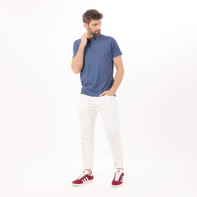 MAN'S ESSENTIAL SHORT SLEEVE POLO - SLUB JERSEY - Bowery NYC