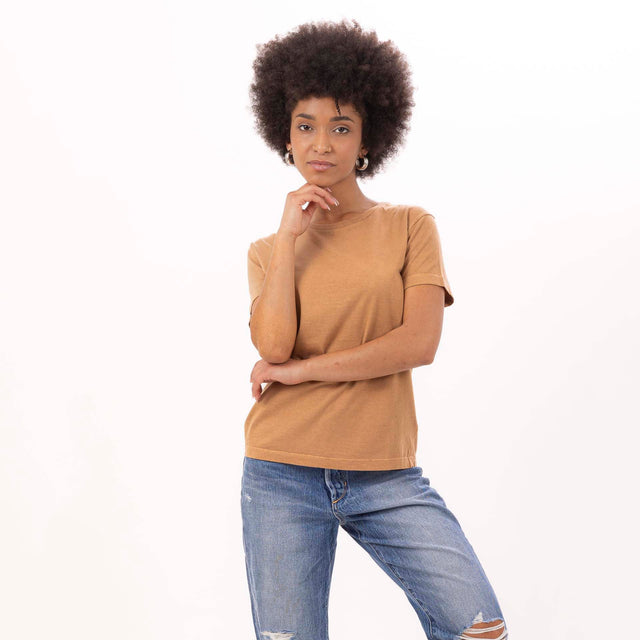 WOMEN'S CREWNECK S/SLEEVE SLIM FIT T-SHIRT - VINTAGE JERSEY - Bowery NYC
