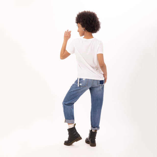 WOMEN'S CREWNECK S/SLEEVE SLIM FIT T-SHIRT - VINTAGE JERSEY - Bowery NYC