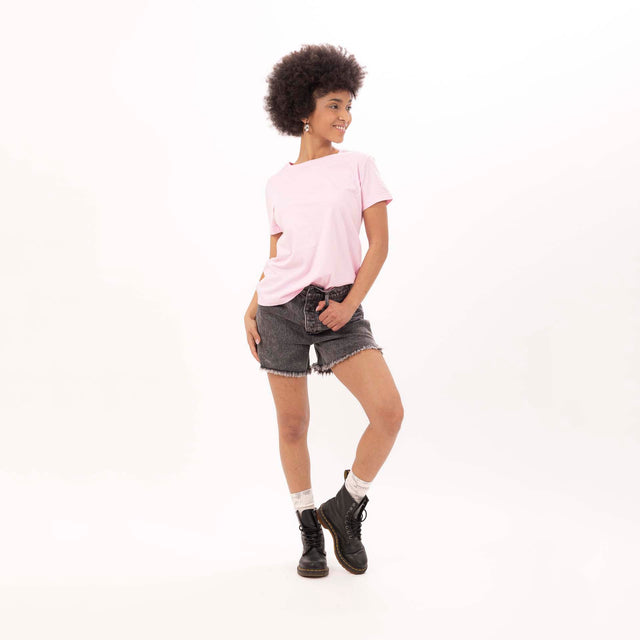 WOMEN'S CREWNECK S/SLEEVE SLIM FIT T-SHIRT - VINTAGE JERSEY - Bowery NYC