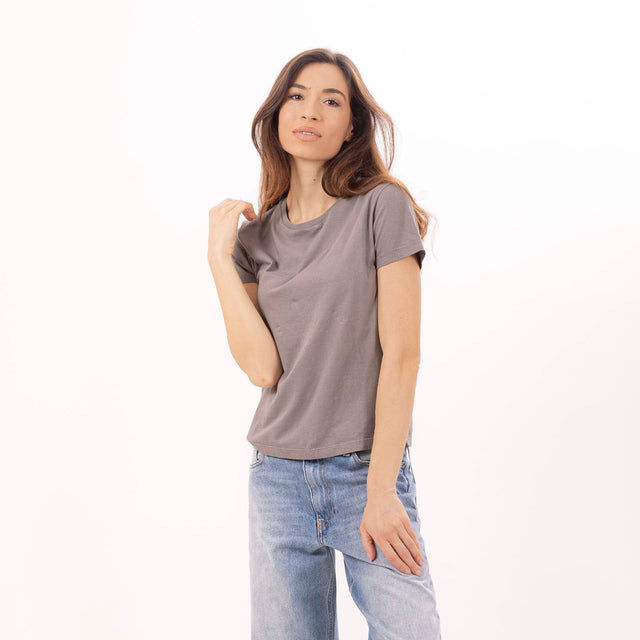 WOMEN'S CREWNECK S/SLEEVE SLIM FIT T-SHIRT - VINTAGE JERSEY - Bowery NYC