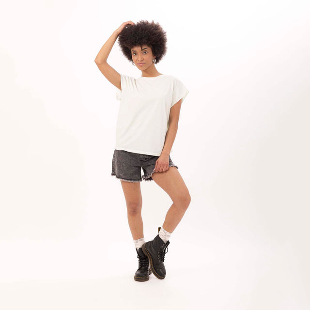 WOMEN'S CREWNECK BOXY T-SHIRT - VINTAGE JERSEY - Bowery NYC