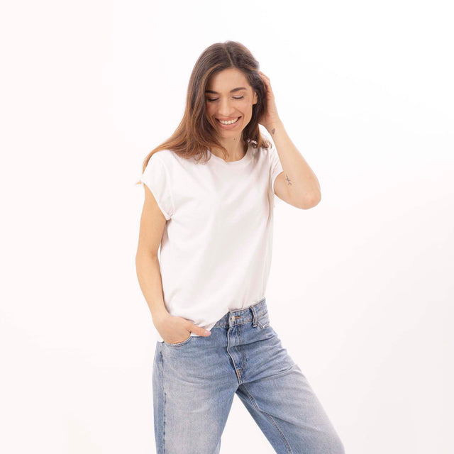 WOMEN'S CREWNECK BOXY T-SHIRT - VINTAGE JERSEY - Bowery NYC