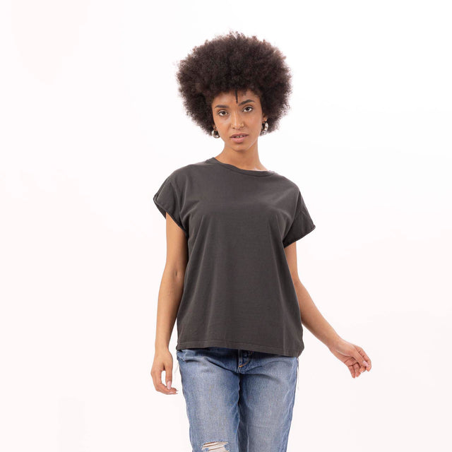 WOMEN'S CREWNECK BOXY T-SHIRT - VINTAGE JERSEY - Bowery NYC
