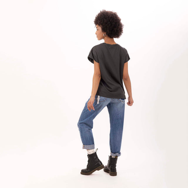 WOMEN'S CREWNECK BOXY T-SHIRT - VINTAGE JERSEY - Bowery NYC