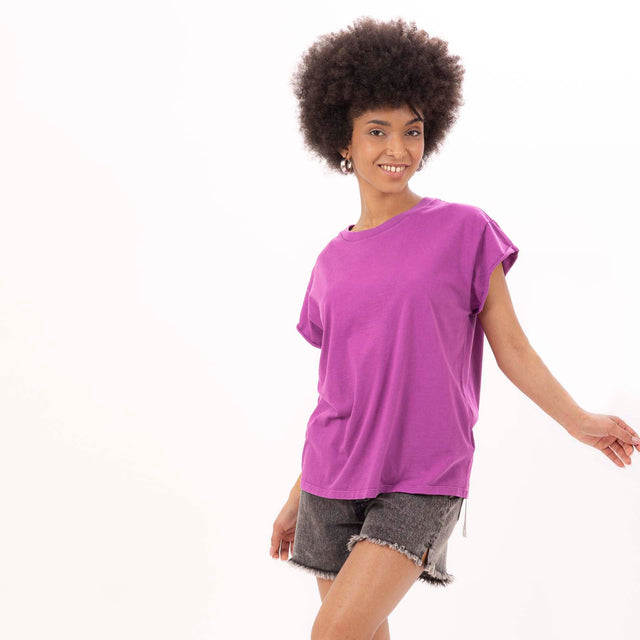 WOMEN'S CREWNECK BOXY T-SHIRT - VINTAGE JERSEY - Bowery NYC
