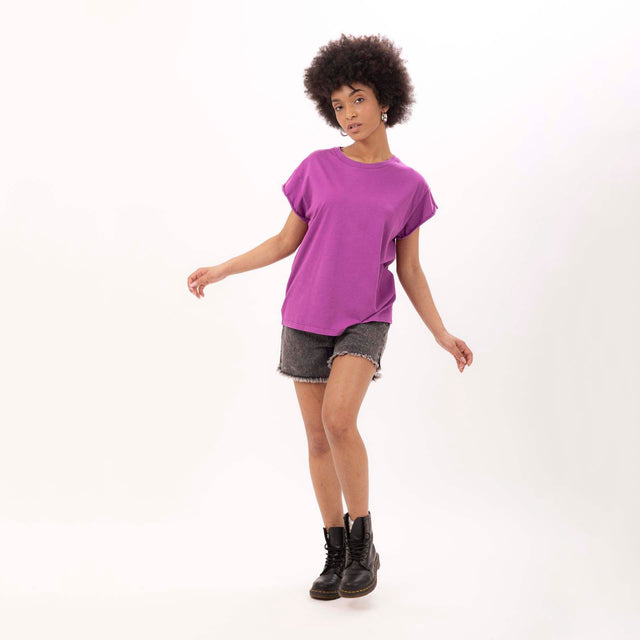 WOMEN'S CREWNECK BOXY T-SHIRT - VINTAGE JERSEY - Bowery NYC