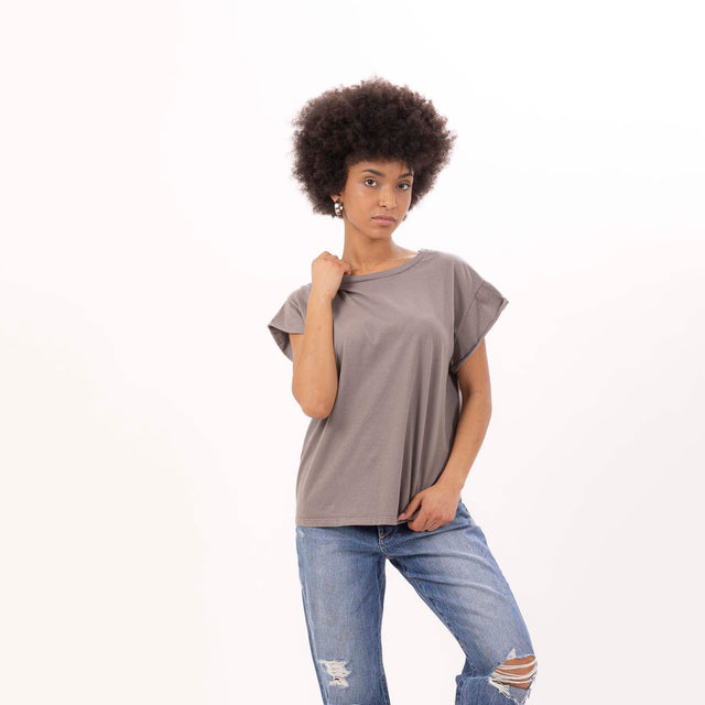 WOMEN'S CREWNECK BOXY T-SHIRT - VINTAGE JERSEY - Bowery NYC