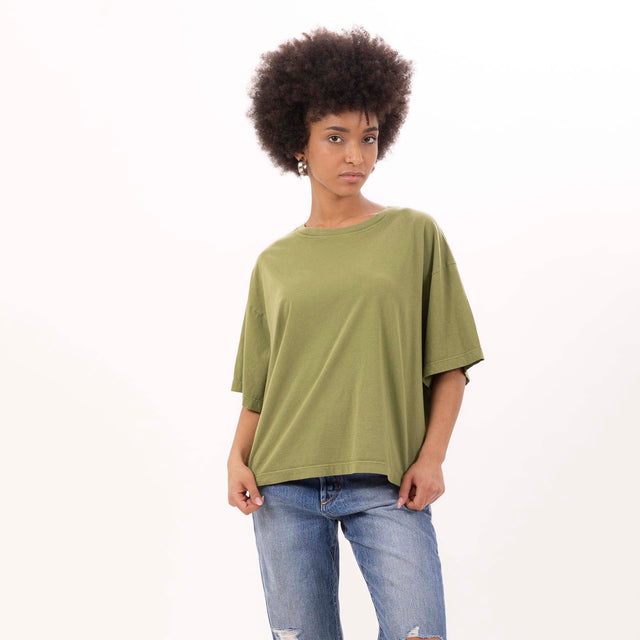 WOMEN'S CREWNECK OVERSIZE T-SHIRT- VINTAGE JERSEY - Bowery NYC
