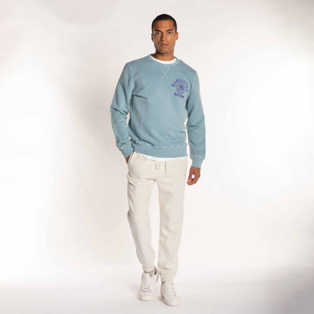 MAN'S "MANHATTAN" SMALL CREWNECK COMBED SWEAT - Bowery NYC