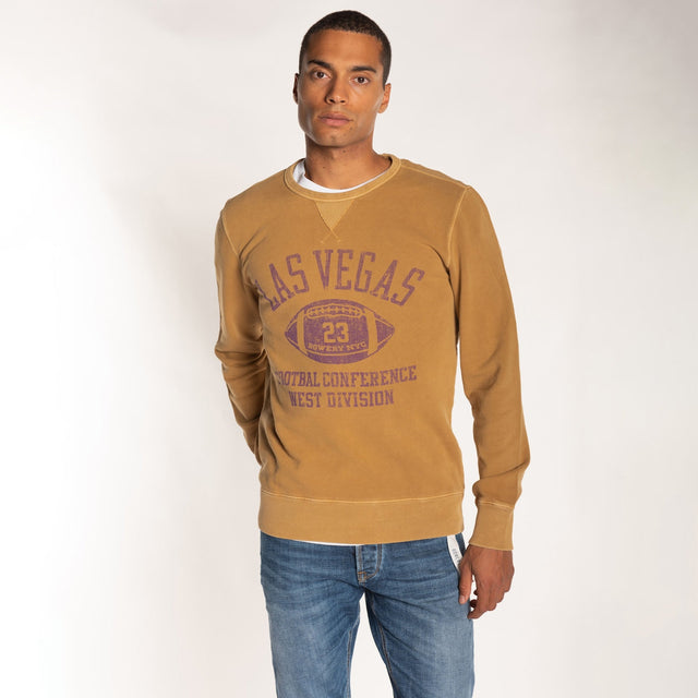 MAN'S "LAS VEGAS" CREWNECK COMBED SWEAT - Bowery NYC