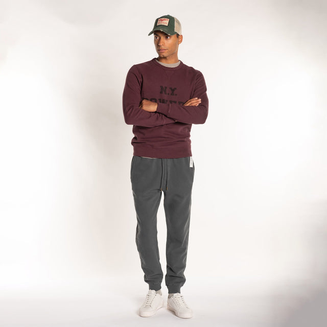 MAN'S "N.Y. BOWERY" WORN IN COMBED SWEAT - Bowery NYC