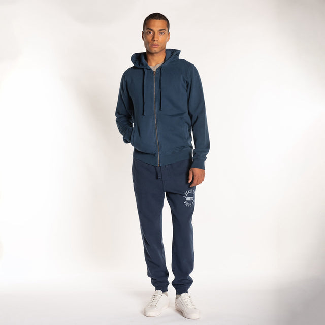 MAN'S ESSENTIAL ZIP HOODED SWEATSHIRT - GARMENT DYED - Bowery NYC