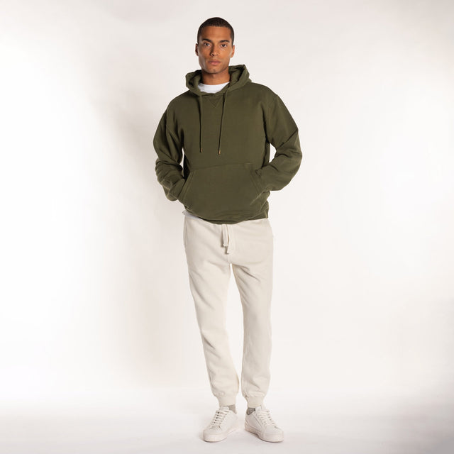 MAN'S ESSENTIAL HOODED SWEATSHIRT - GARMENT DYED - Bowery NYC