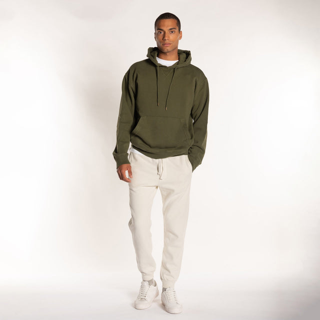 MAN'S ESSENTIAL HOODED SWEATSHIRT - GARMENT DYED - Bowery NYC