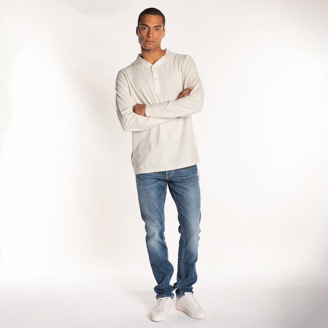 MAN'S ESSENTIAL L/S HENLEY TSHIRT - SLUB JERSEY - Bowery NYC