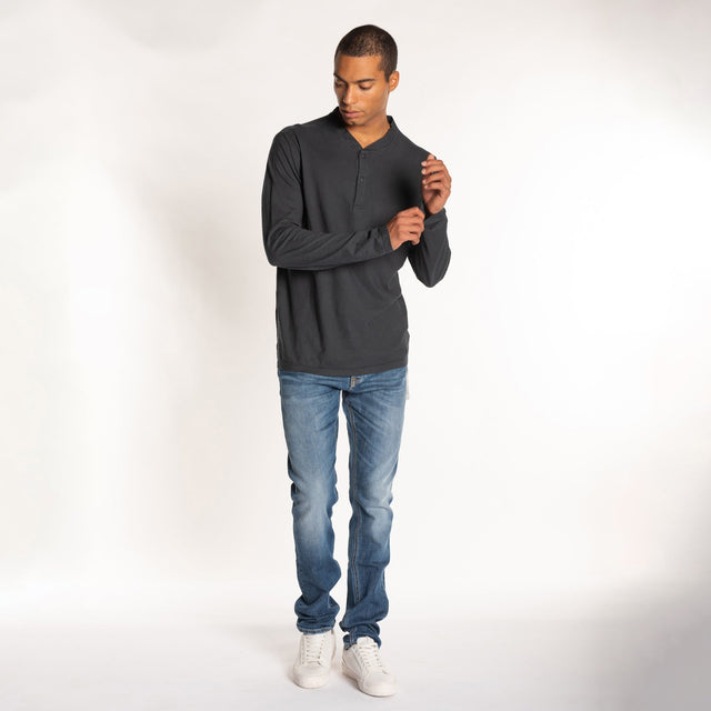 MAN'S ESSENTIAL L/S HENLEY TSHIRT - SLUB JERSEY - Bowery NYC