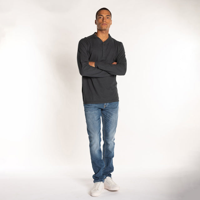 MAN'S ESSENTIAL L/S HENLEY TSHIRT - SLUB JERSEY - Bowery NYC