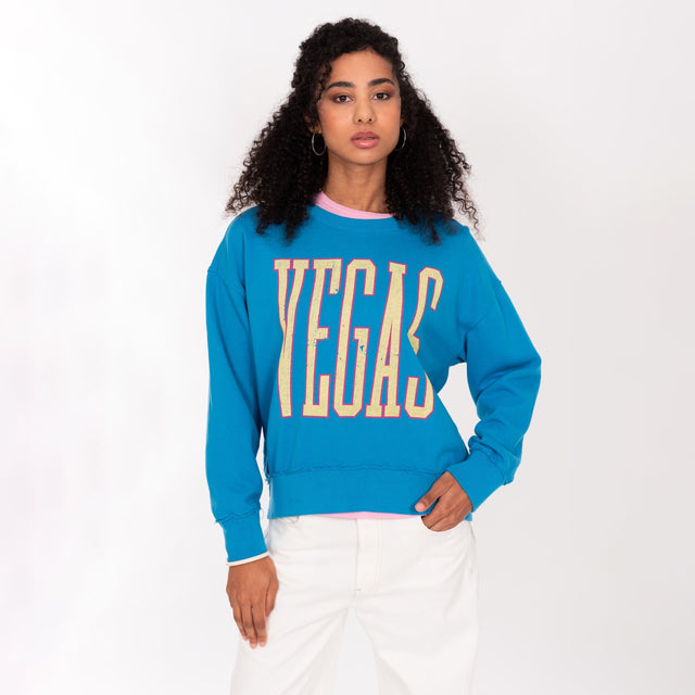 WOMAN'S "VEGAS" CREW NECK L/S MID WEIGHT SWEAT - OVERSIZED FIT - Bowery NYC