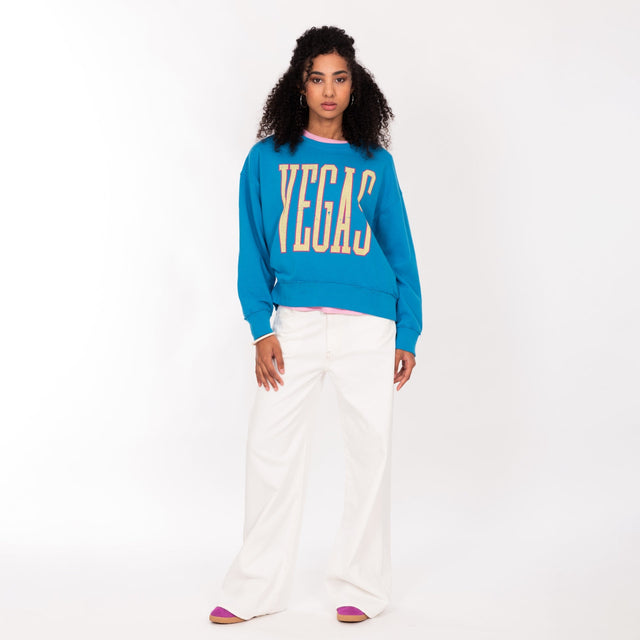 WOMAN'S "VEGAS" CREW NECK L/S MID WEIGHT SWEAT - OVERSIZED FIT - Bowery NYC