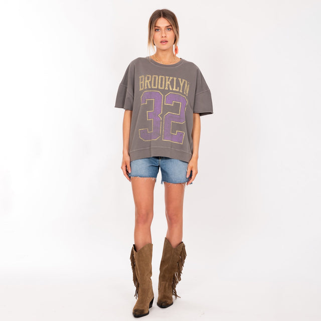 WOMAN'S "BROOKLYN" CREW NECK S/S LIGHT WEIGHT SWEAT - OVERSIZED FIT - Bowery NYC