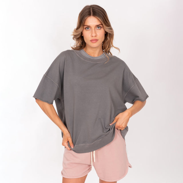 CREW NECK S/S LIGHT WEIGHT SWEAT - OVERSIZED FIT - Bowery NYC