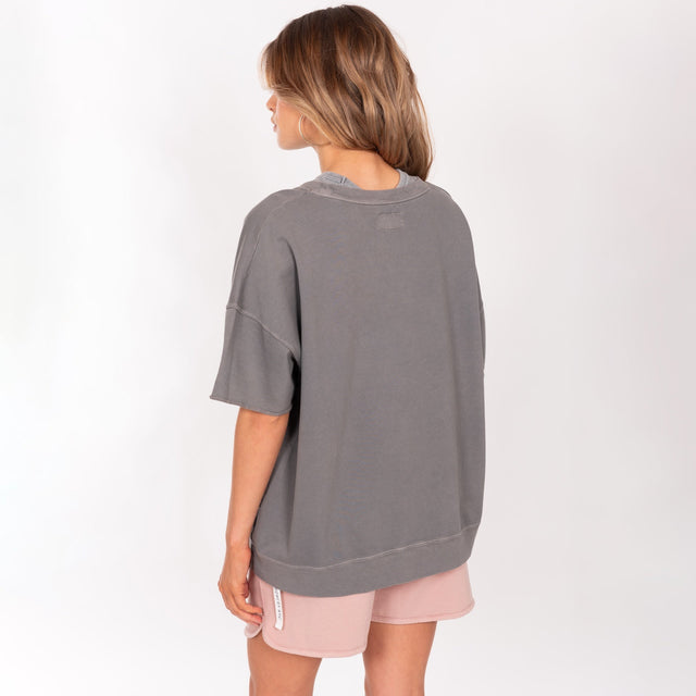 CREW NECK S/S LIGHT WEIGHT SWEAT - OVERSIZED FIT - Bowery NYC