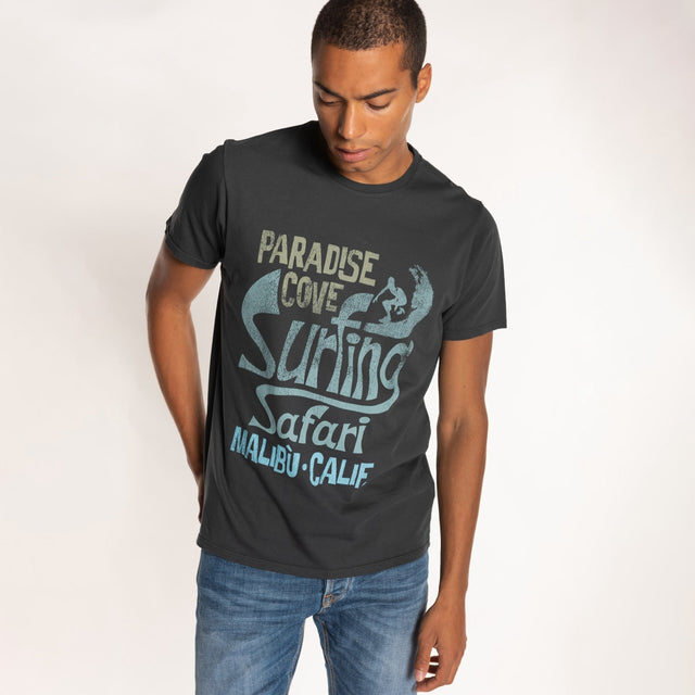 MAN'S "SURFING SAFARI" CREW NECK S/S T-SHIRT - VINTAGE JERSEY- REGULAR FIT