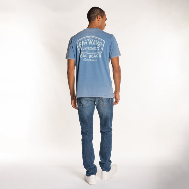 MAN'S "BIG WAVE" CREW NECK S/S T-SHIRT - SOFT JERSEY - REGULAR FIT