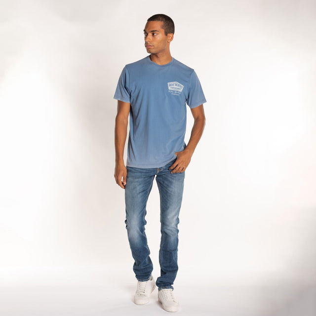 MAN'S "BIG WAVE" CREW NECK S/S T-SHIRT - SOFT JERSEY - REGULAR FIT