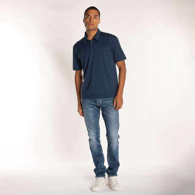 MAN'S ESSENTIAL SHORT SLEEVE POLO - MAKO JERSEY - Bowery NYC