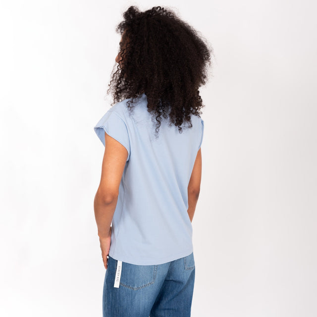 CREW NECK ROLLED UP S/S T-SHIRT - VINTAGE JERSEY - BOXY FIT - Bowery NYC