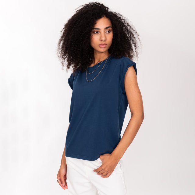 CREW NECK ROLLED UP S/S T-SHIRT - VINTAGE JERSEY - BOXY FIT - Bowery NYC