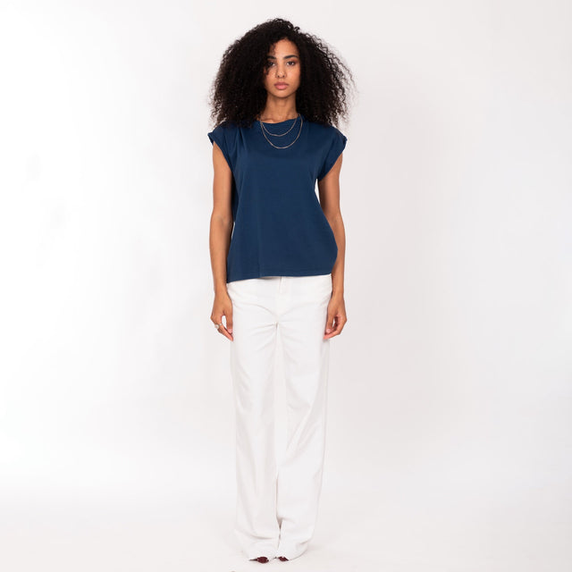 CREW NECK ROLLED UP S/S T-SHIRT - VINTAGE JERSEY - BOXY FIT - Bowery NYC
