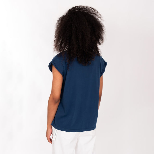 CREW NECK ROLLED UP S/S T-SHIRT - VINTAGE JERSEY - BOXY FIT - Bowery NYC