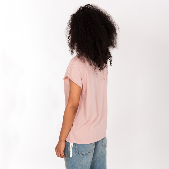 CREW NECK ROLLED UP S/S T-SHIRT - VINTAGE JERSEY - BOXY FIT - Bowery NYC