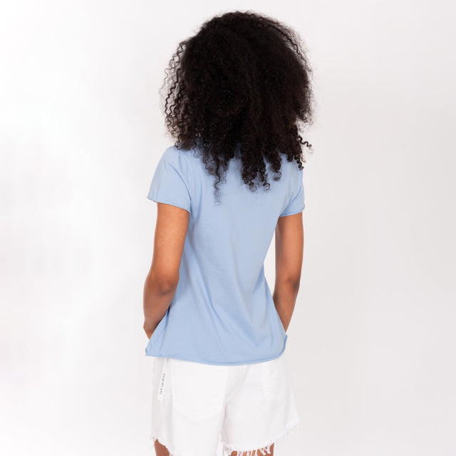 V NECK S/S T-SHIRT - VINTAGE JERSEY - REGULAR FIT - Bowery NYC