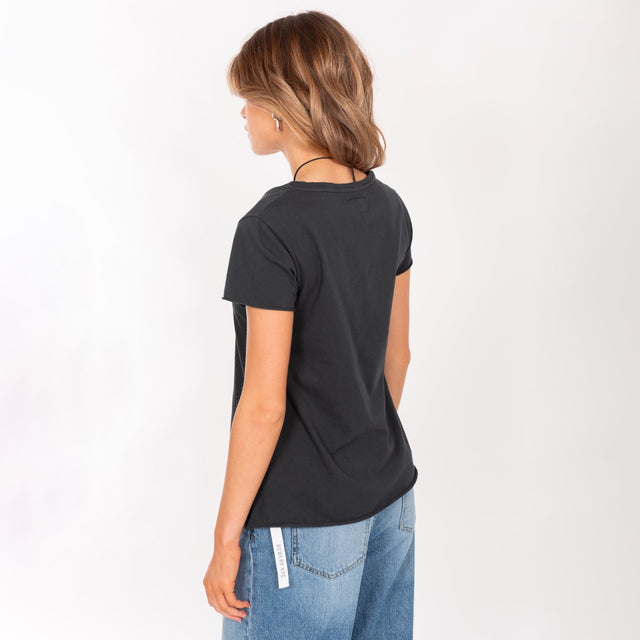 V NECK S/S T-SHIRT - VINTAGE JERSEY - REGULAR FIT - Bowery NYC