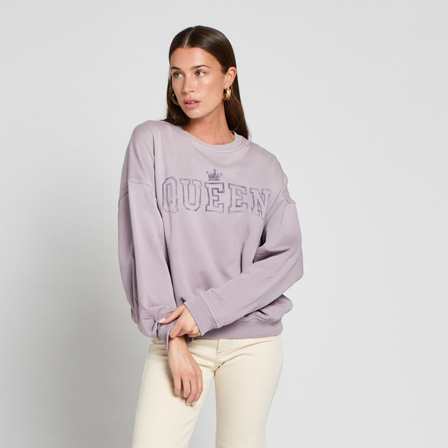 QUEEN GRAPHIC BRUSHED SWEAT