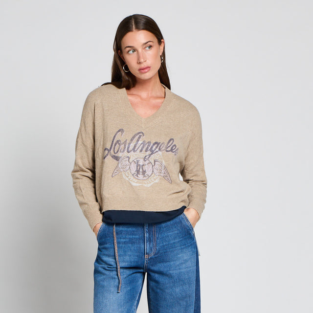 LOS ANGELES KNITTED V NECK
