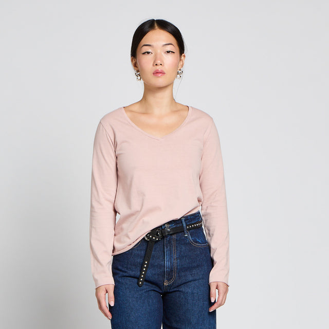 ESSENTIAL V-NECK T-SHIRT - VINTAGE JERSEY - Bowery NYC